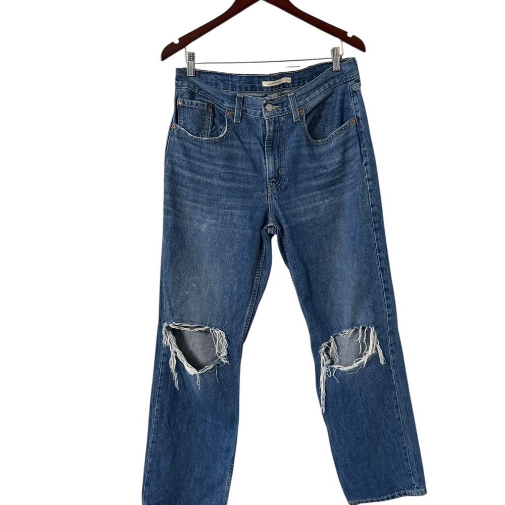 LEVI’S Low Pro Straight Distressed Ripped Jeans - Picture 3 of 8